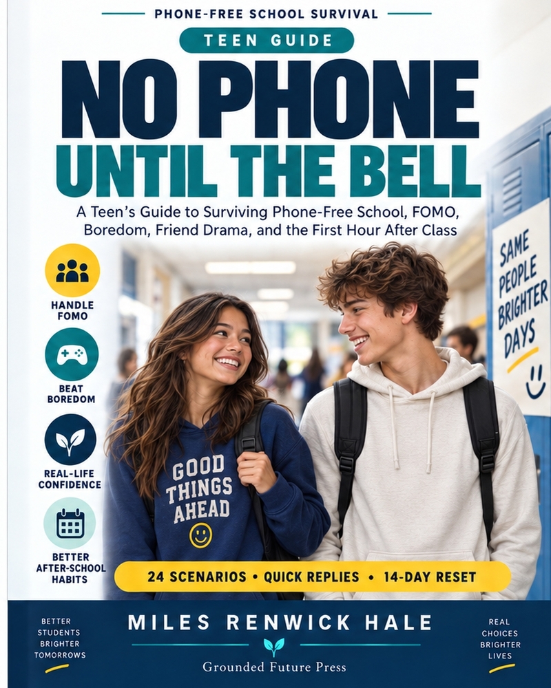 No Phone Until the Bell: A Teen's Guide to Surviving Phone-Free School, FOMO, Boredom, Friend Drama, and the First Hour After Class cover