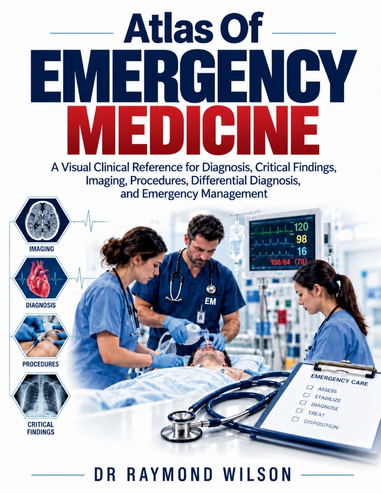 Atlas of Emergency Medicine: A Visual Clinical Reference for Diagnosis, Critical Findings, Imaging, Procedures, Differential Diagnosis, and Emergency cover