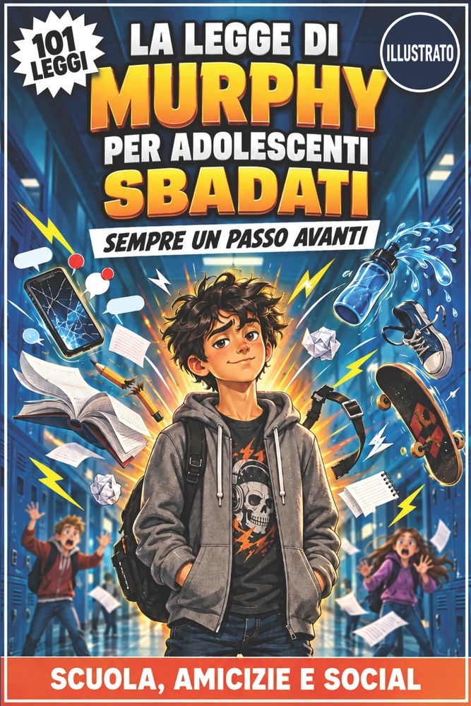 La Legge di Murphy per Adolescenti Sbadati Sempre un Passo Avanti: 101 Leggi Spassose su Scuola, Amicizie e Social, per Prevenire i Guai con la Mossa cover