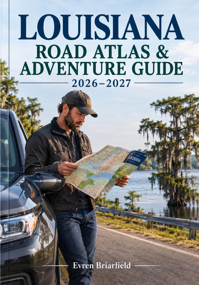 Louisiana Road Atlas & Adventure Guide 2026-2027: Explore Scenic Routes, Hidden Gems, State Parks, Cultural Landmarks, Bayous & Local Experiences cover
