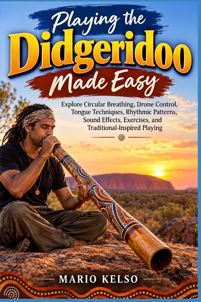 Playing the Didgeridoo Made Easy: Explore Circular Breathing, Drone Control, Tongue Techniques, Rhythmic Patterns, Sound Effects, Exercises, and Tradi cover