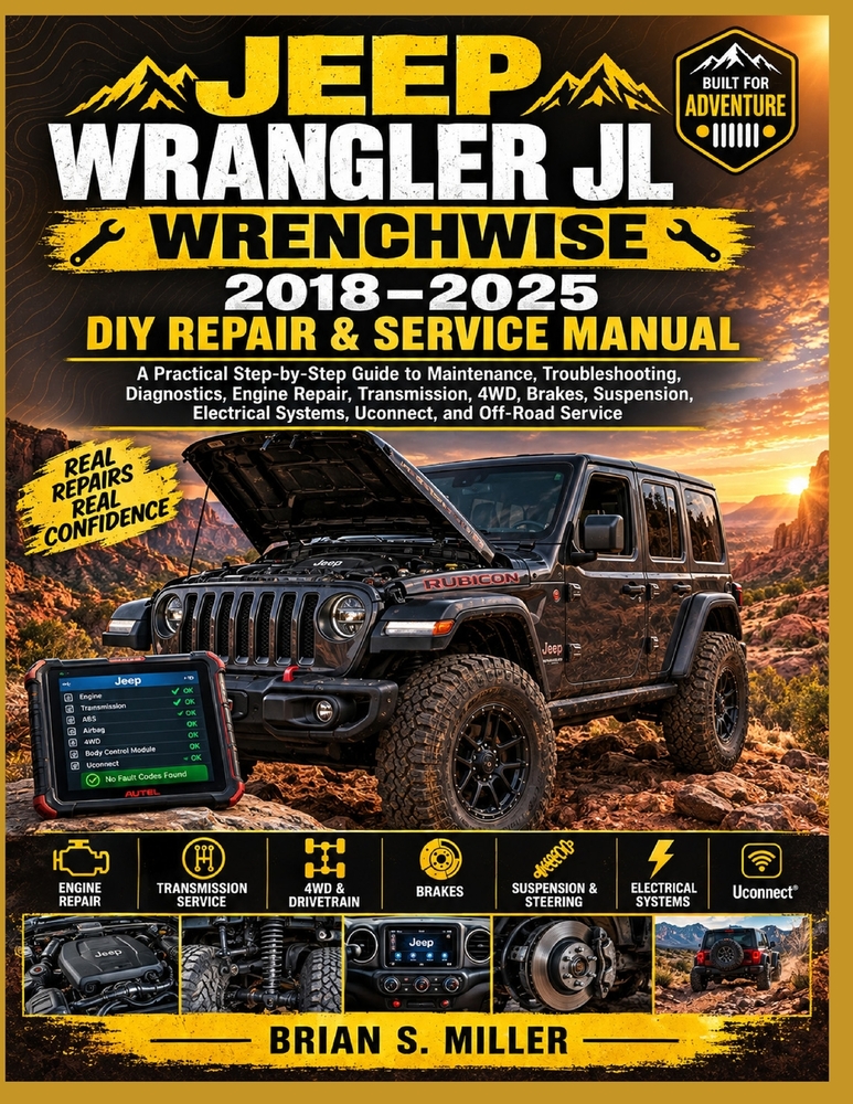 Jeep Wrangler Jl Wrenchwise 2018-2025 DIY Repair & Service Manual: A Practical Step-by-Step Guide to Maintenance, Troubleshooting, Diagnostics, Engine cover