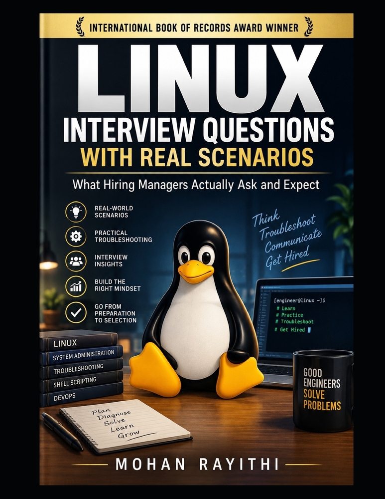 Linux Interview Questions with Real Scenarios: What Hiring Managers Actually Ask and Expect cover