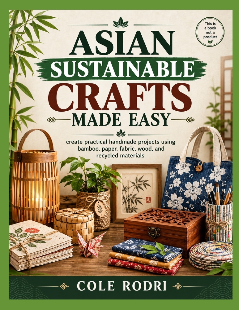 Asian Sustainable Crafts Made Easy: create practical handmade projects using bamboo, paper, fabric, wood, and recycled materials cover
