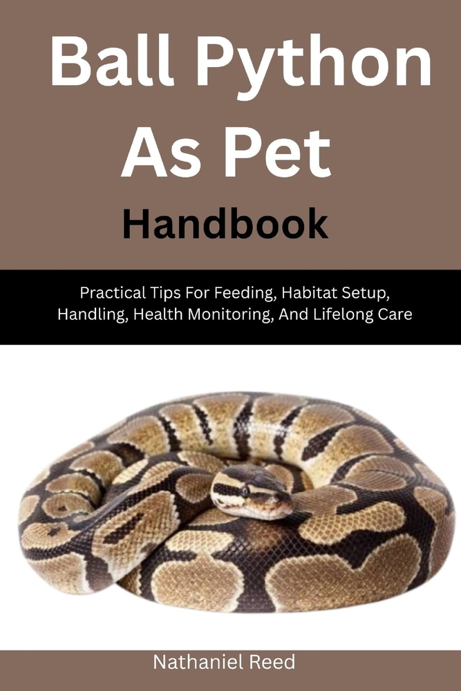 Ball Python As Pet Handbook: Practical Tips For Feeding, Habitat Setup, Handling, Health Monitoring, And Lifelong Care cover