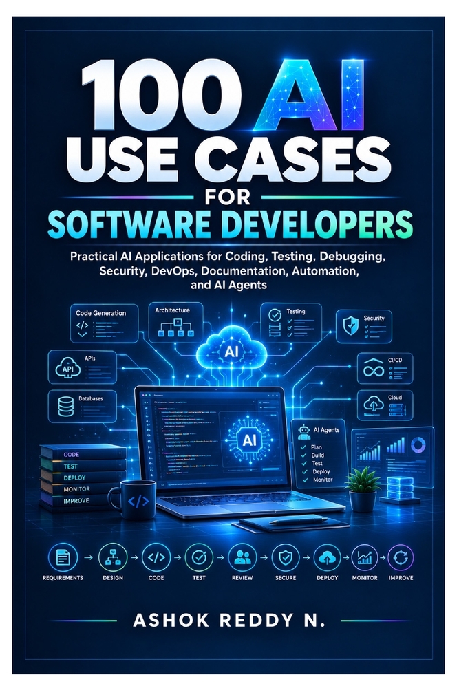 100 AI Use Cases for Software Developers: Practical AI Applications for Coding, Testing, Debugging, Security, DevOps, Documentation, Automation, and A cover