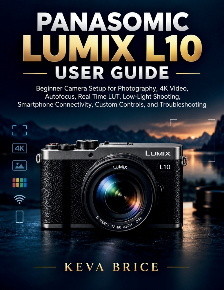 Panasomic Lumix L10 User Guide: Beginner Camera Setup for Photography, 4K Video, Autofocus, Real Time LUT, Low-Light Shooting, Smartphone Connectivity cover
