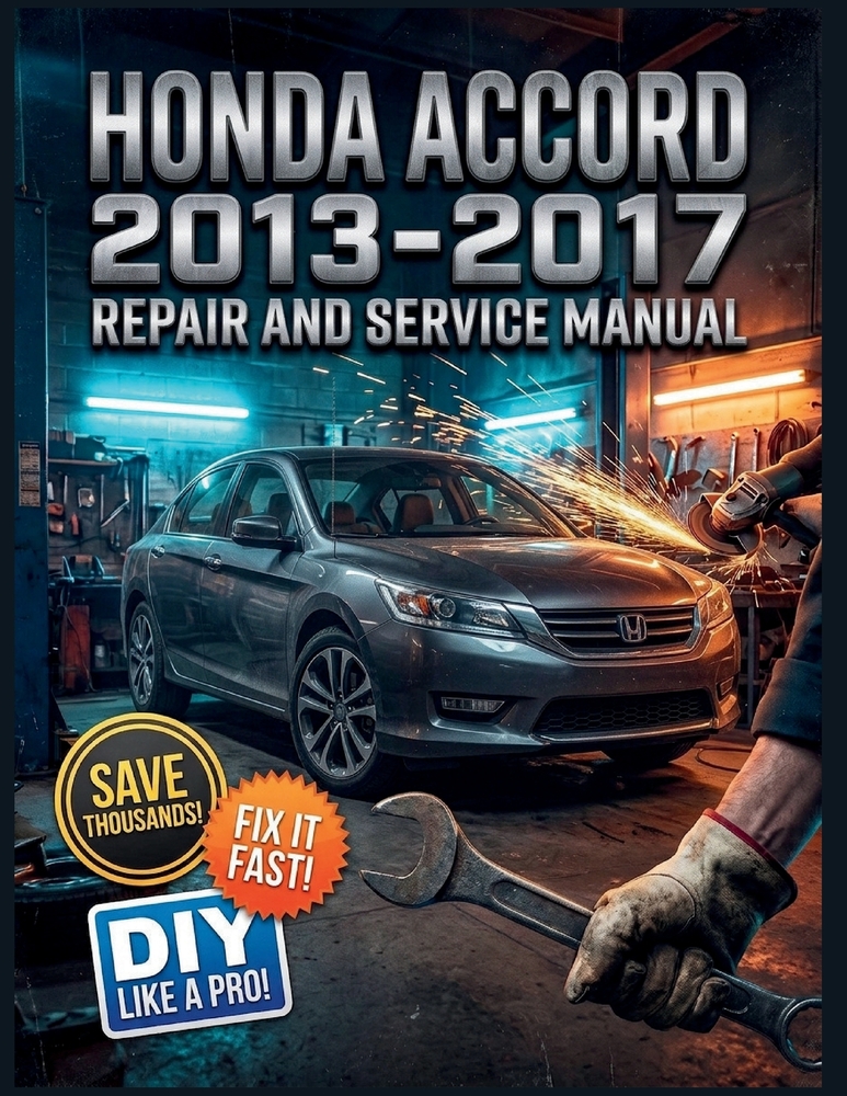 Honda Accord 2013-2017 Repair and Service Manual: The Complete Illustrated Step-by-Step Guide to Dealership-Level Diagnostics, Routine Maintenance, an cover
