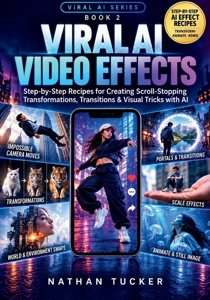 Viral AI Video Effects: Step-by-Step Recipes for Creating Scroll-Stopping Transformations, Transitions & Visual Tricks with AI cover