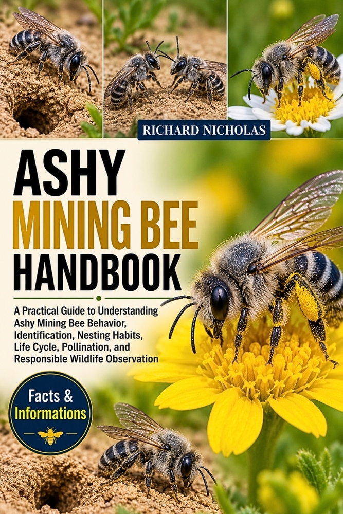Ashy Mining Bee Handbook: A Practical Guide to Understanding Ashy Mining Bee Behavior, Identification, Nesting Habits, Life Cycle, Pollination, and Re cover