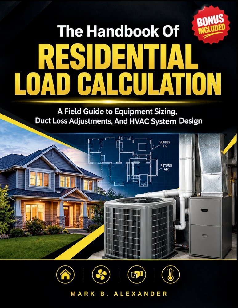 The Handbook Of Residential Load Calculation: A Field Guide to Equipment Sizing, Duct Loss Adjustments, And HVAC System Design cover