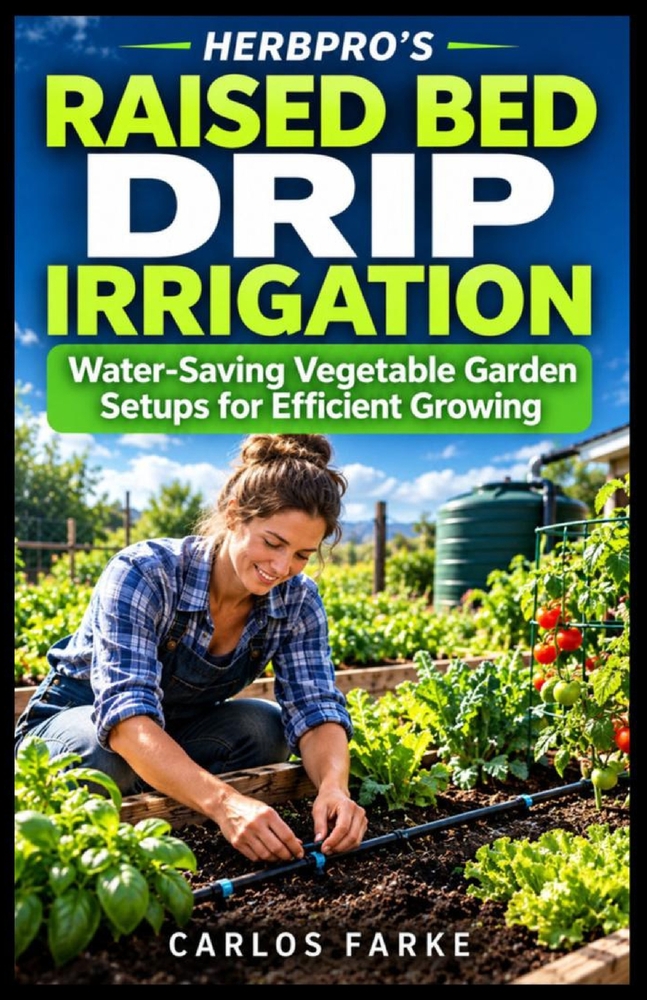 HerbPro's Raised Bed Drip Irrigation: Water-Saving Vegetable Garden Setups for Efficient Growing cover