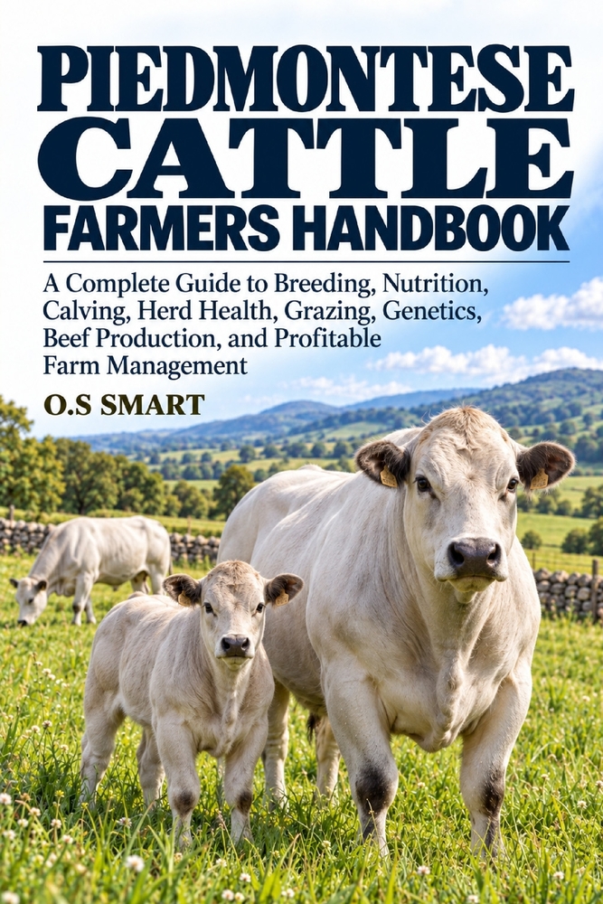 Piedmontese Cattle Farmers Handbook: A Complete Guide to Breeding, Nutrition, Calving, Herd Health, Grazing, Genetics, Beef Production, and Profitable cover