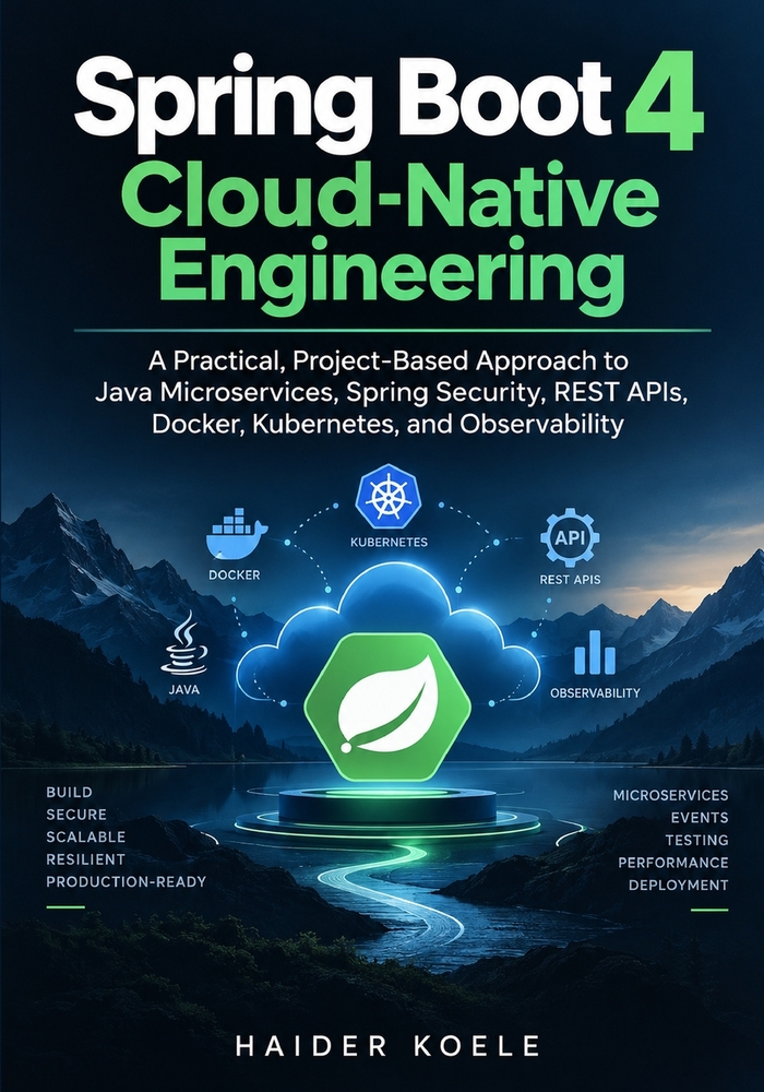 Spring Boot 4 Cloud-Native Engineering: A Practical, Project-Based Approach to Java Microservices, Spring Security, REST APIs, Docker, Kubernetes, and cover