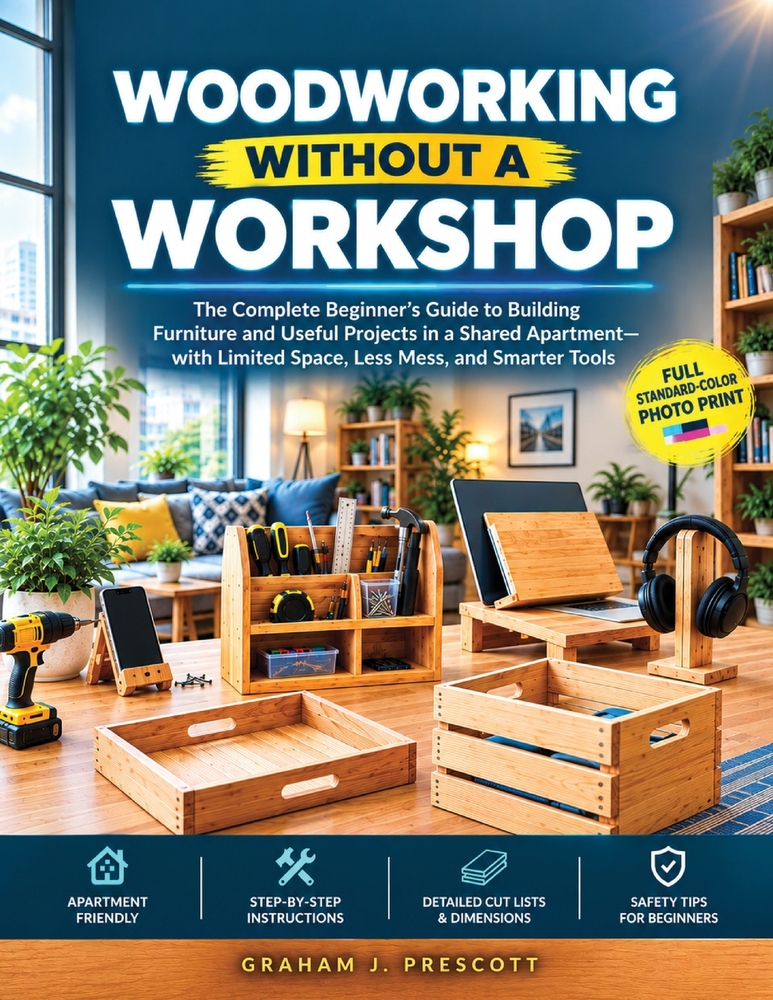 Woodworking Without a Workshop: The Complete Beginner's Guide to Building Furniture and Useful Projects in a Shared Apartment-with Limited Space, Less cover