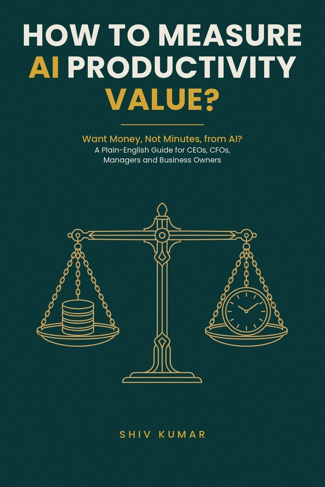 How to Measure AI Productivity Value?: A Plain-English Guide for CEOs, CFOs, Managers and Business Owners Who Want Money, Not Minutes, from Artificial cover