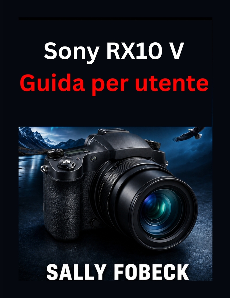 Sony RX10 V Guida per utente: Manuale completo per la configurazione della fotocamera, zoom 24x600 mm, registrazione e modalità creativa cover