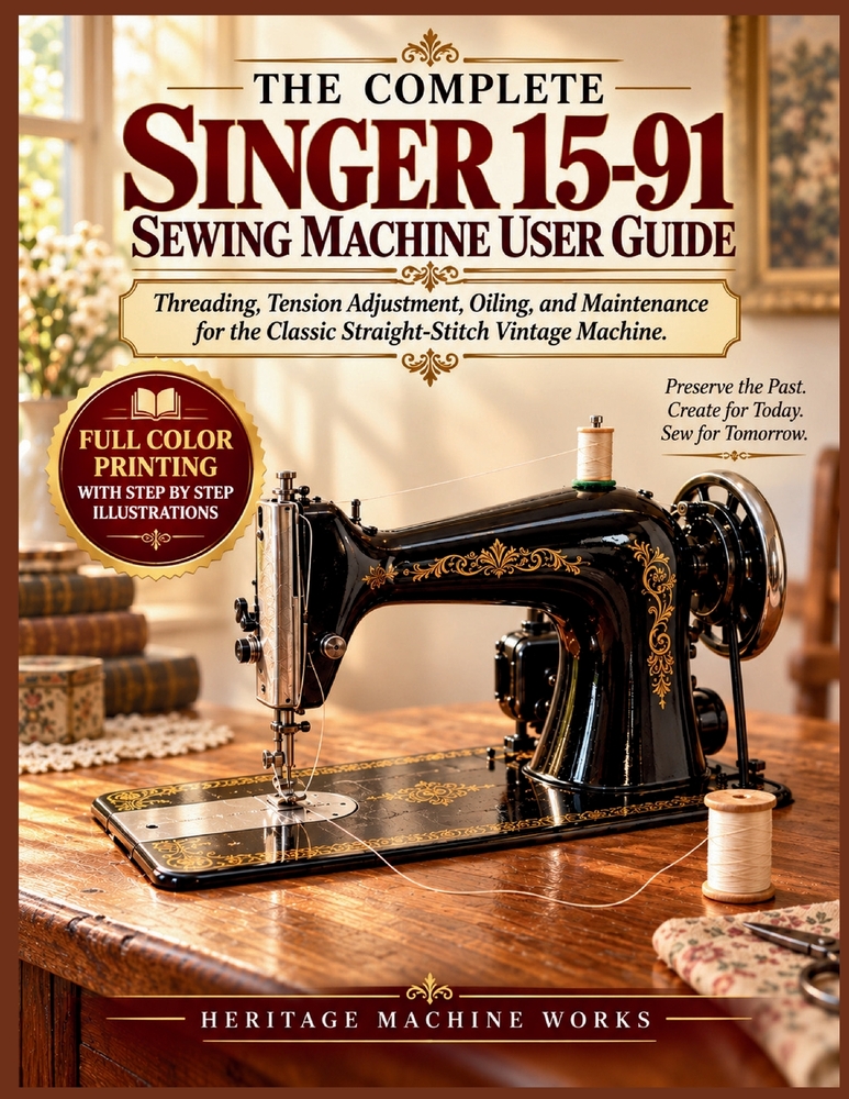 The Complete Singer 15-91 Sewing Machine User Guide: Threading, Tension Adjustment, Oiling, and Maintenance for the Classic Straight-Stitch Vintage Ma cover