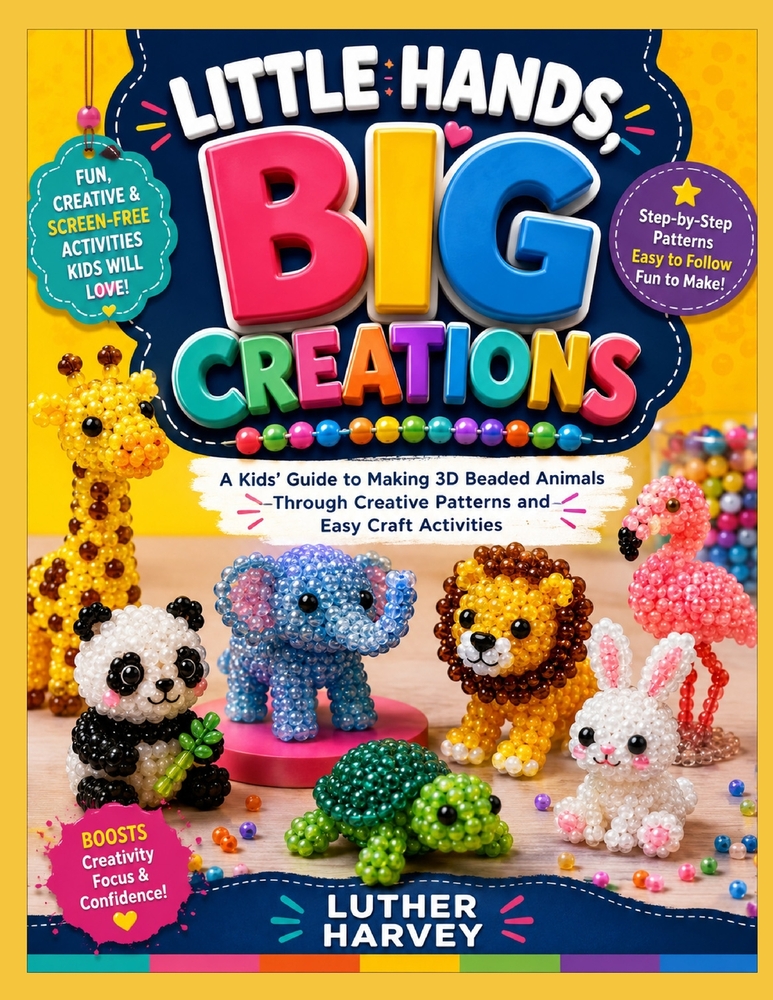 Little Hands, Big Creations: A Kids' Guide to Making 3D Beaded Animals Through Creative Patterns and Easy Craft Activities cover