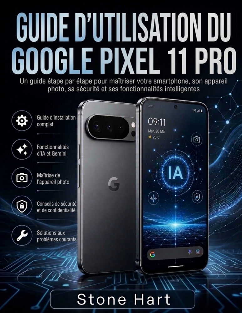 Guide d'Utilisation Du Google Pixel 11 Pro: Un Manual étape par étape pour maîtriser votre smartphone, son appareil photo, sa sécurité et ses fonction cover
