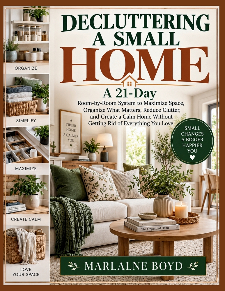 Decluttering a Small Home: A 21-Day Room-by-Room System to Maximize Space, Organize What Matters, Reduce Clutter, and Create a Calm Home Without Getti cover