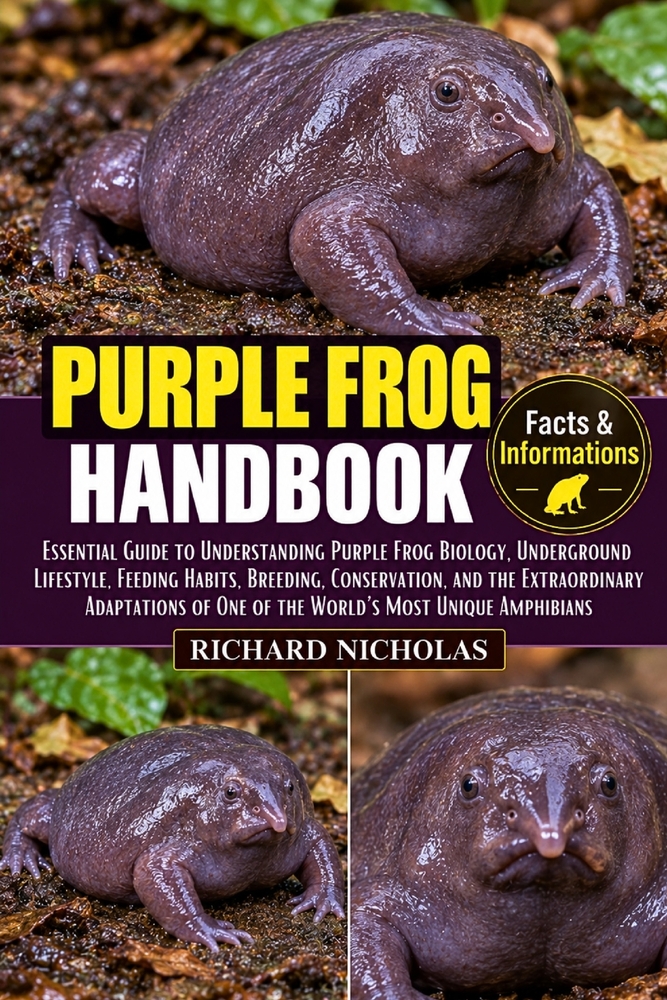 Purple Frog Handbook: Essential Guide to Understanding Purple Frog Biology, Underground Lifestyle, Feeding Habits, Breeding, Conservation, and the Ext cover