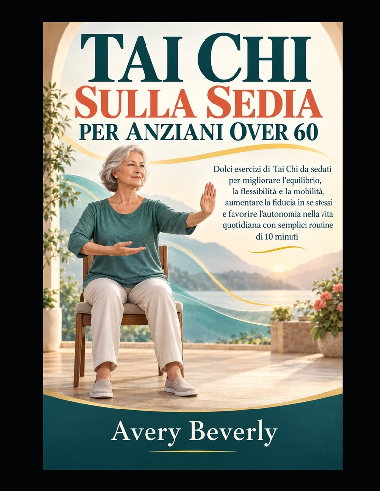 Tai chi sulla sedia per anziani over 60: Dolci esercizi di Tai Chi da seduti per migliorare l'equilibrio, la flessibilità e la mobilità, aumentare la cover