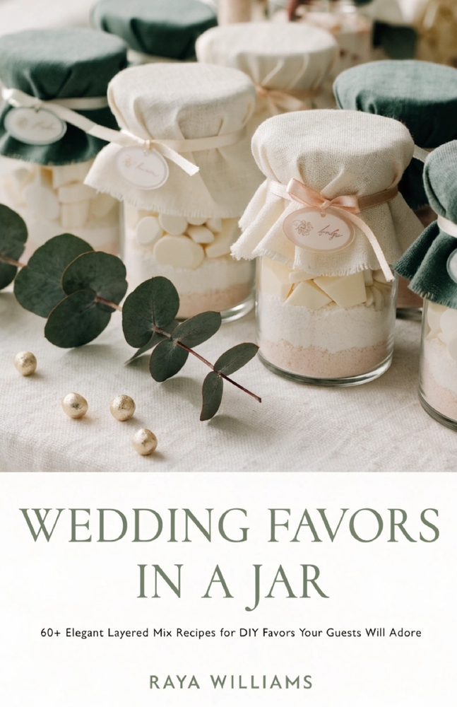 Wedding Favors in a Jar: 60+ Elegant Layered Mix Recipes for DIY Favors Your Guests Will Adore - Cookies, Cocoa, Candy, and Sweet Treats to Make, Fill cover