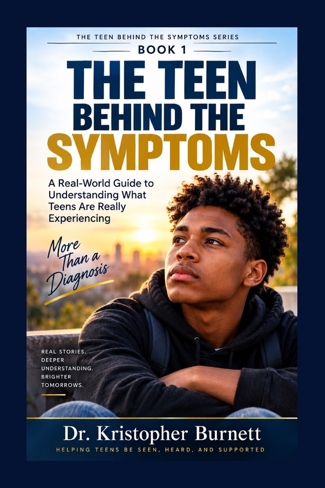 The Teen Behind the Symptoms: A Practical Parent Guide to Teen Anxiety, Depression, School Avoidance & Family Communication (CBT-Informed) cover