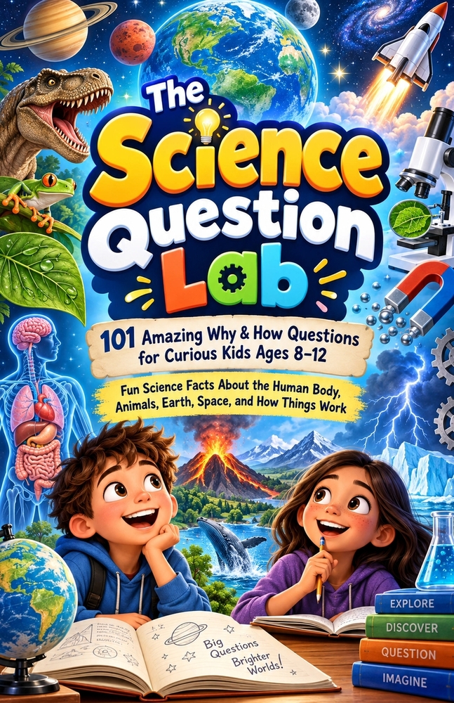 The Science Question Lab: 101 Amazing Why & How Questions for Curious Kids Ages 8-12: Fun Science Facts About the Human Body, Animals, Earth, Space, a cover