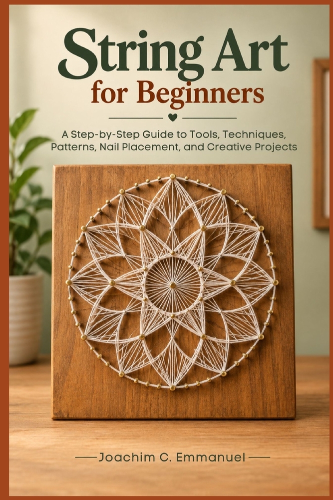 String Art for Beginners: A Step-by-Step Guide to Tools, Techniques, Patterns, Nail Placement, and Creative Projects cover