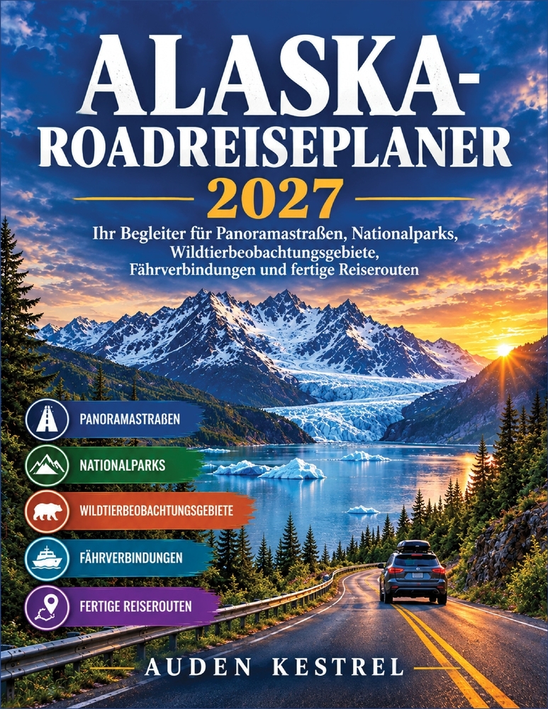 Alaska-Roadreiseplaner 2027: Ihr Begleiter für Panoramastraßen, Nationalparks, Wildtierbeobachtungsgebiete, Fährverbindungen und fertige Reiserouten cover