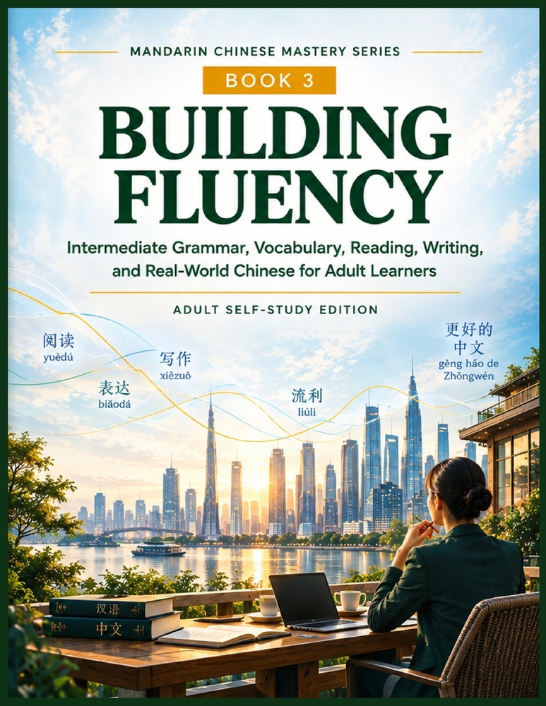 Building Fluency: Intermediate Grammar, Vocabulary, Reading, Writing, and Real-World Chinese for Adult Learners cover