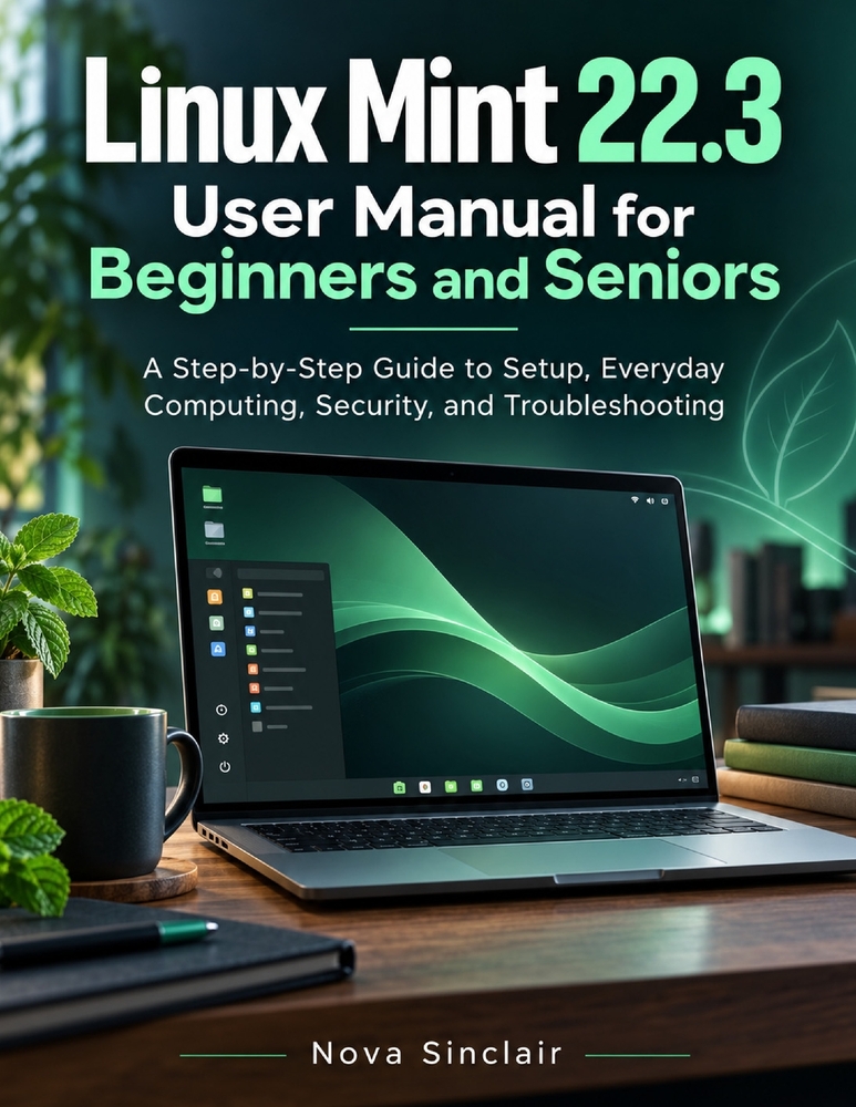 Linux Mint 22.3 User Manual for Beginners and Seniors: A Step-by-Step Guide to Setup, Everyday Computing, Security, and Troubleshooting cover