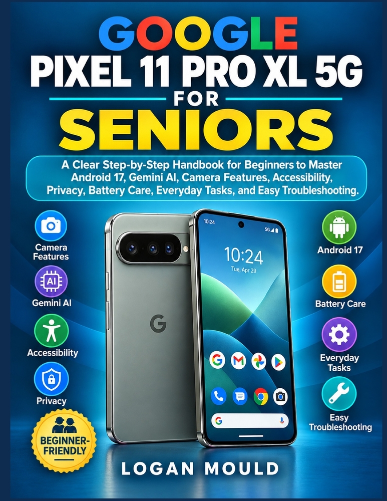 Google Pixel 11 Pro XL 5g for Seniors: A Clear Step-by-Step Handbook for Beginners to Master Android 17, Gemini AI, Camera Features, Accessibility, Pr cover