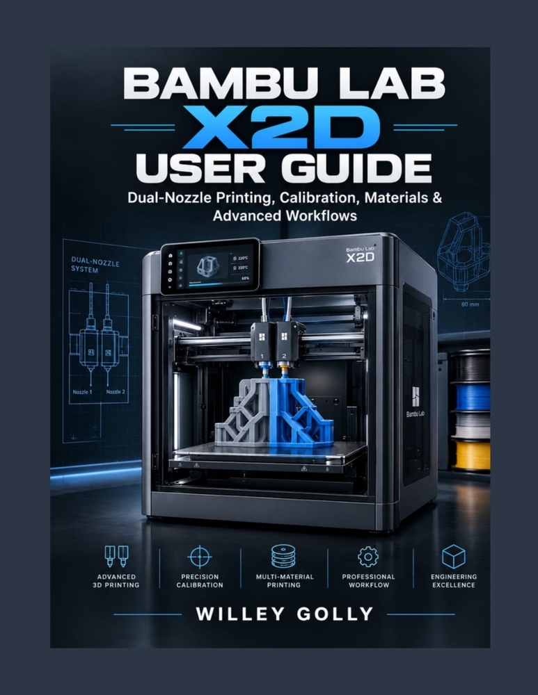 Bambu Lab X2D User Guide: Dual-Nozzle Printing, Calibration, Materials & Advanced Workflows cover
