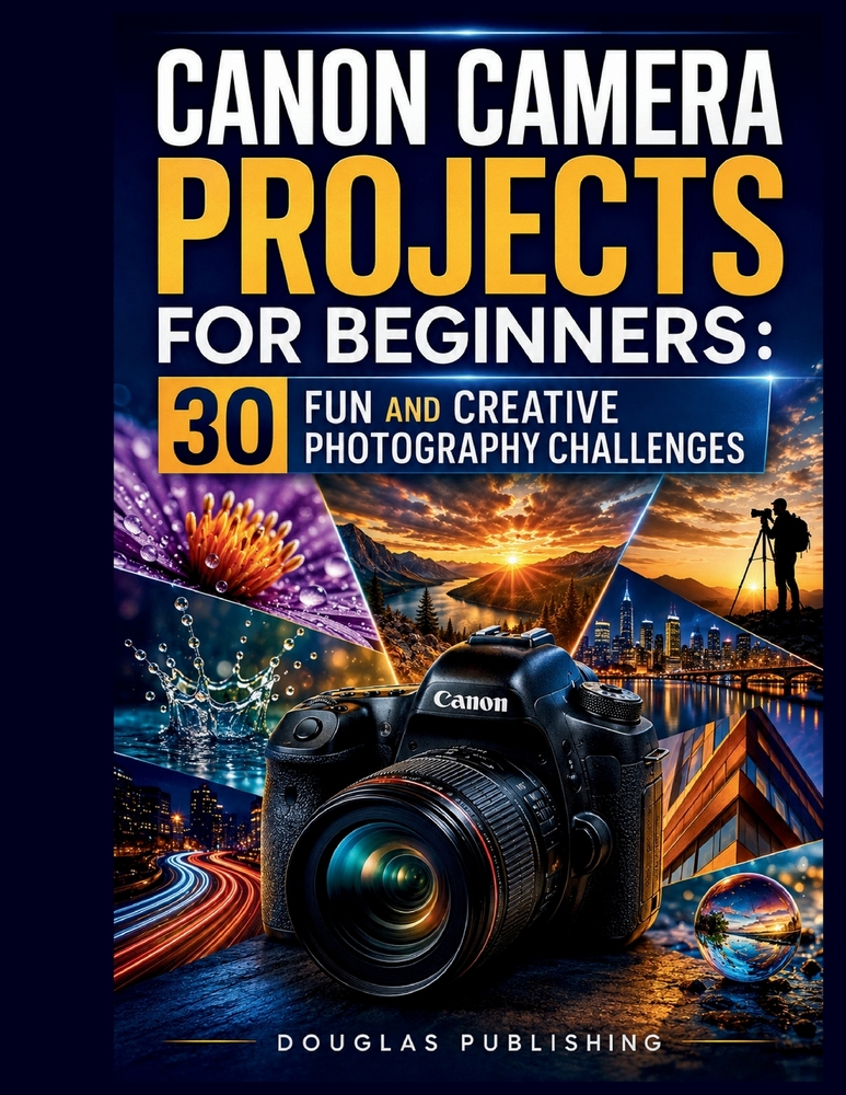 Canon Camera Projects for Beginners: 30 FUN AND CREATIVE PHOTOGRAPHY CHALLENGES: A 30-Day Beginner Guide to Mastering Camera Settings, Creative Photog cover