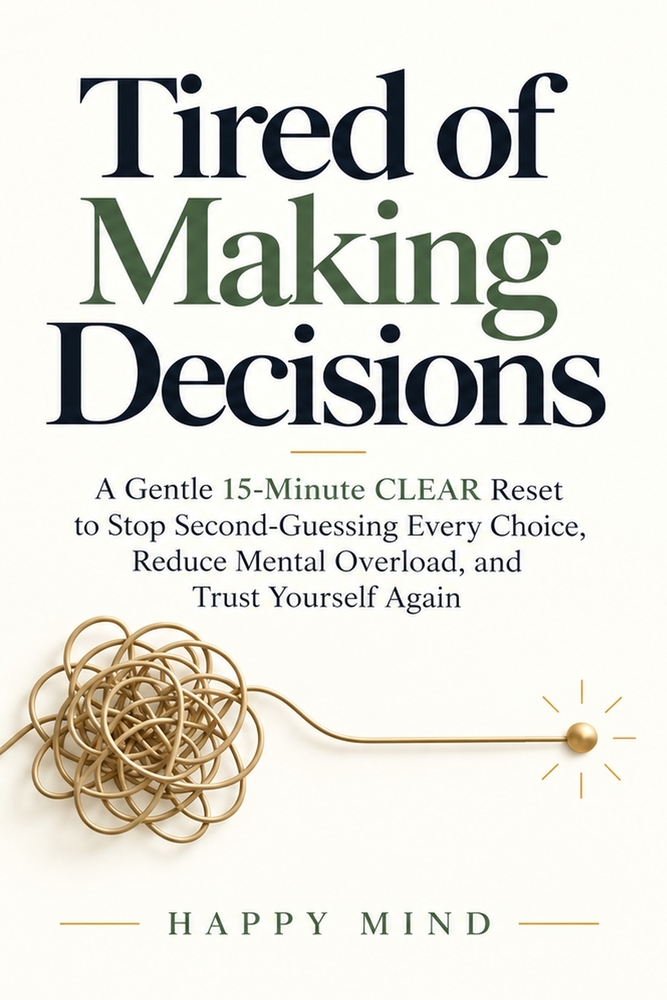 Tired of Making Decisions: A Gentle 15-Minute CLEAR Reset to Stop Second-Guessing Every Choice, Reduce Mental Overload, and Trust Yourself Again cover