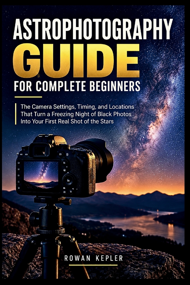 Astrophotography Guide for Complete Beginners: The Camera Settings, Timing, and Locations That Turn a Freezing Night of Black Photos Into Your First R cover