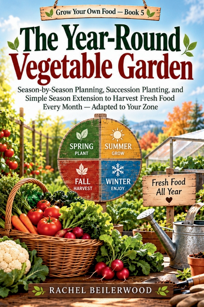 The Year-Round Vegetable Garden: Season-by-Season Planning, Succession Planting, and Simple Season Extension to Harvest Fresh Food Every Month - Adapt cover