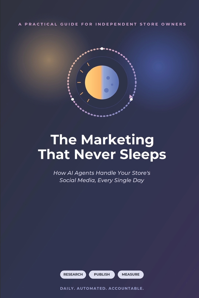The Marketing That Never Sleeps: How AI Agents Handle Your Business Social Media, Every Single Day cover