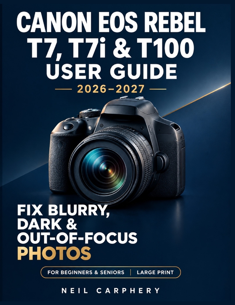 Canon EOS Rebel T7, T7i & T100 User Guide 2026-2027: From Automatic Mode to Confident Manual Control with Step by Step Instructions, Practical Setting cover