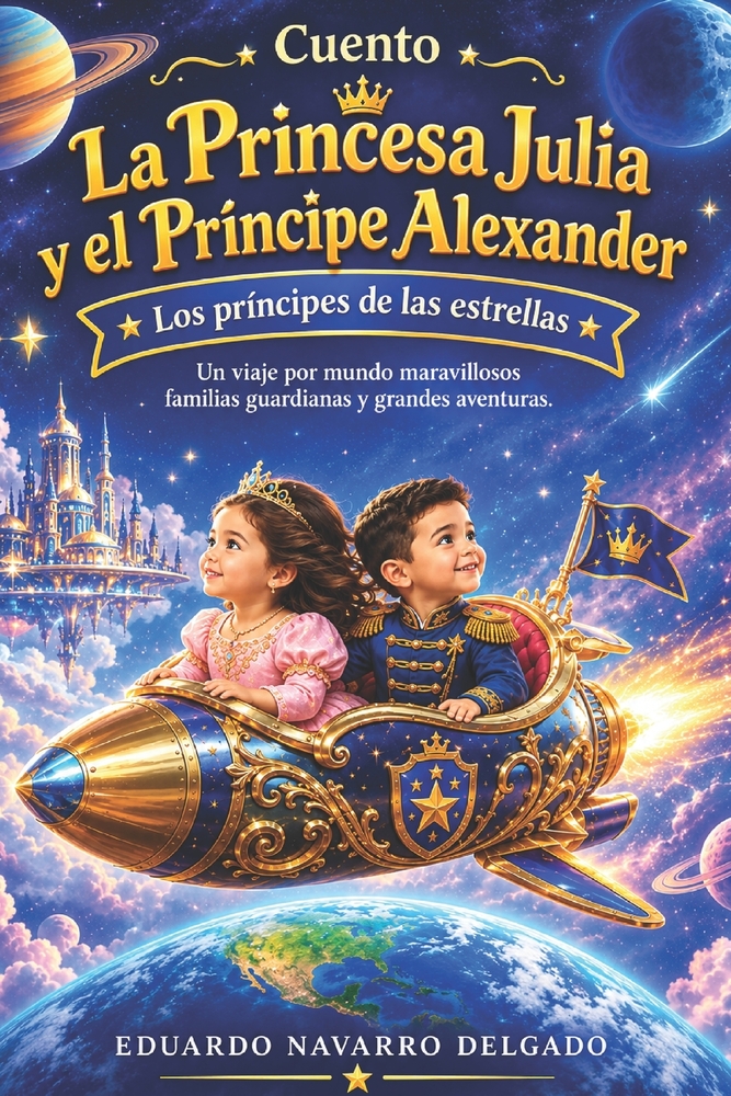 Cuento La Princesita Julia y El Príncipe Alexander: Los Príncipes De Las Estrellas, un viaje por mundos maravillosos, familias guardianas y grandes av cover