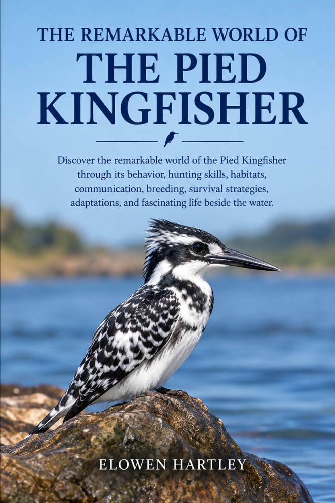 The Remarkable World of the Pied Kingfisher: Discover the remarkable world of the Pied Kingfisher through its behavior, hunting skills, habitats, comm cover