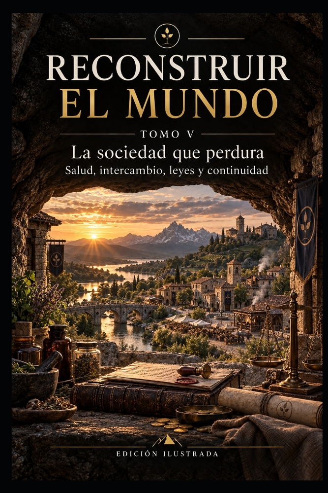 Reconstruir El Mundo Tomo V: La sociedad que perdura Salud, intercambio, leyes y continuidad cover