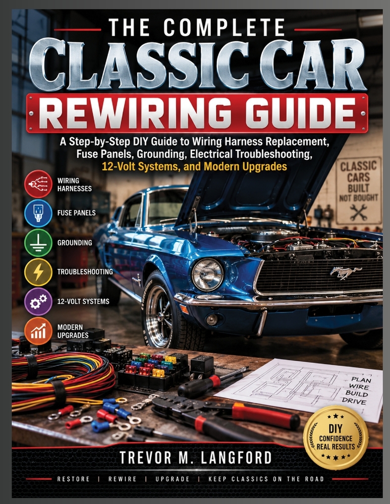 The Complete Classic Car Rewiring Guide: A Step-by-Step DIY Guide to Wiring Harness Replacement, Fuse Panels, Grounding, Electrical Troubleshooting, 1 cover