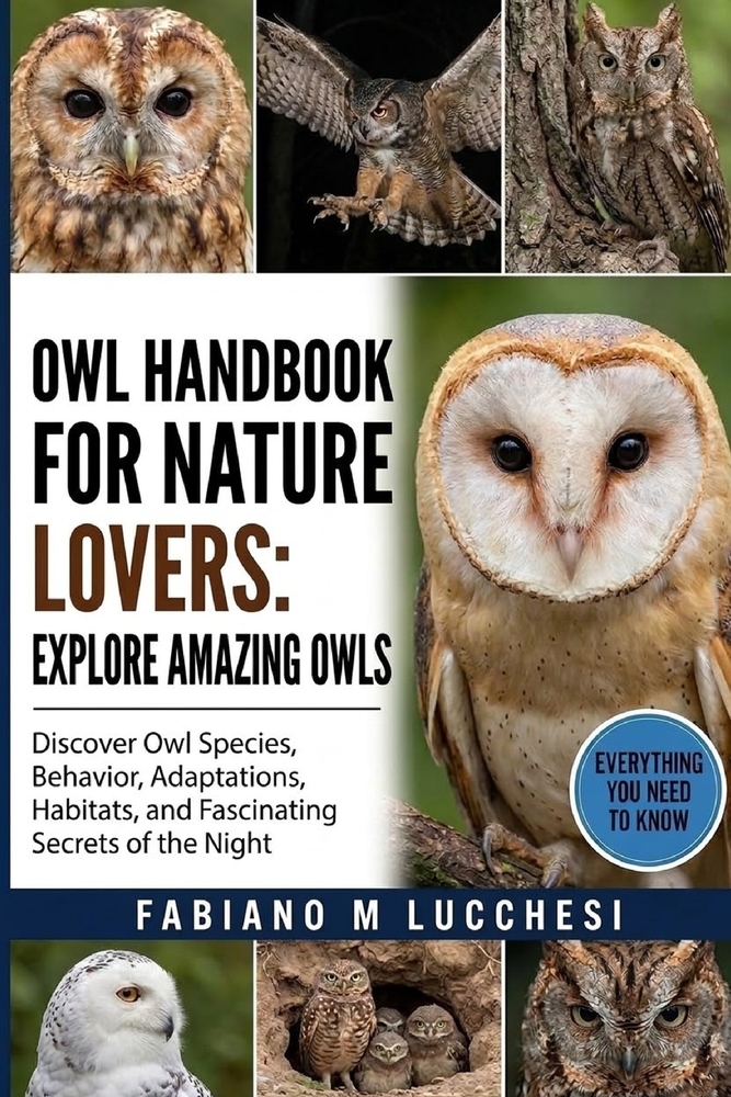 Owl Handbook for Nature Lovers: Explore Amazing Owls: Discover Owl Species, Behavior, Adaptations, Habitats, and Fascinating Secrets of the Night cover