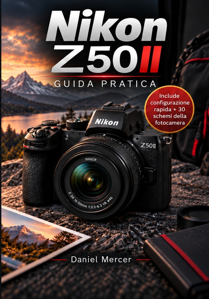 Nikon Z50II: Guida pratica: Manuale indipendente per principianti: configurazione, autofocus, foto di famiglia, viaggi e video cover