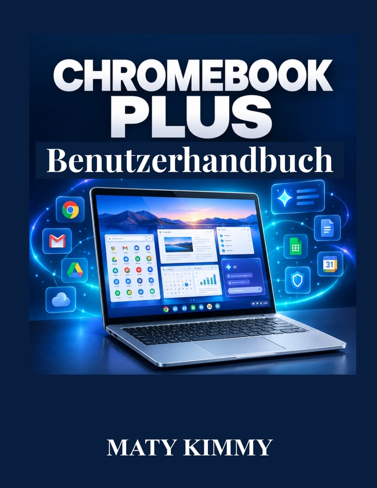 Chromebook Plus Benutzerhandbuch: Ein praktisches Handbuch für ChromeOS, Gemini AI, Google Apps und die tägliche Nutzung cover