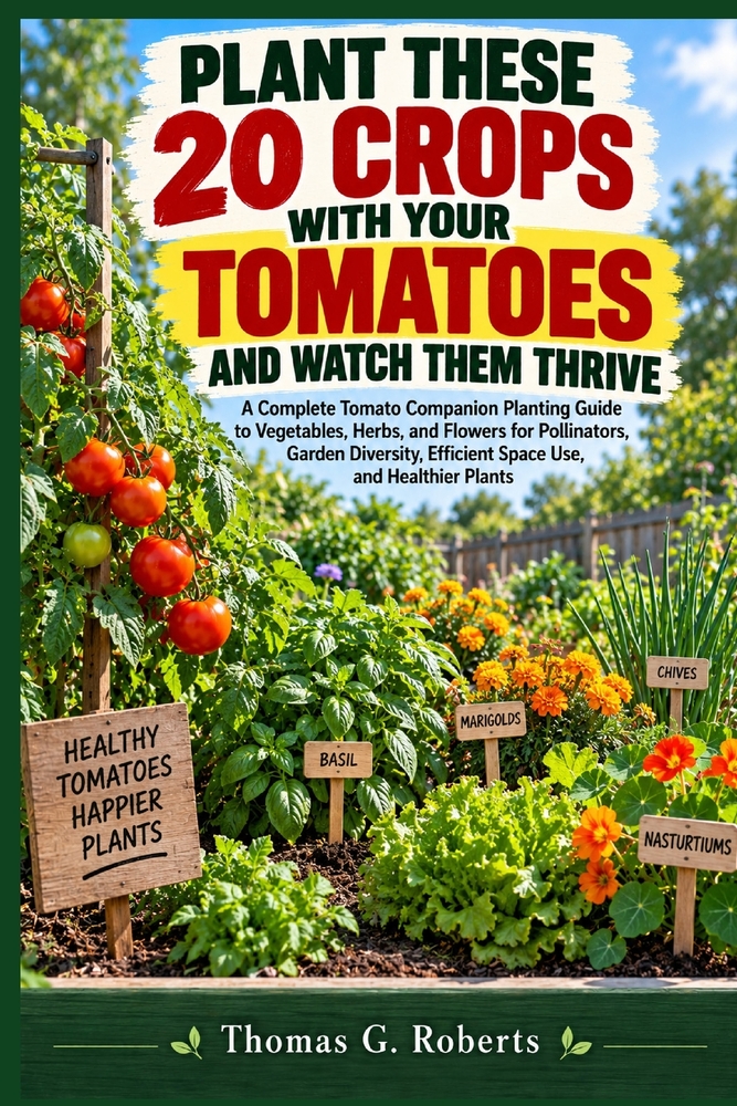 Plant These 20 Crops with Your Tomatoes and Watch Them Thrive: A Complete Tomato Companion Planting Guide to Vegetables, Herbs, and Flowers for Pollin cover